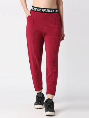 Pepe Jeans Printed Women Red Track Pants
