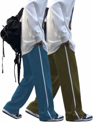 CULISH Solid Men Black, Olive Track Pants