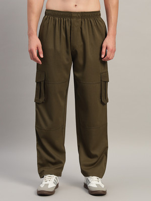 Pyro Spirit Solid Men Dark Green Track Pants