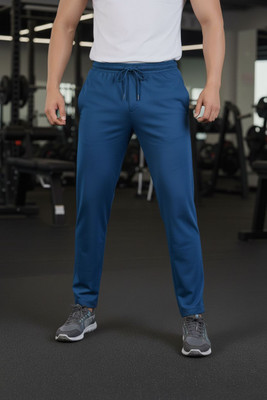 Kaido Solid Men Blue Track Pants