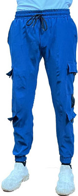 hamzt Solid Men Light Blue Track Pants