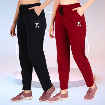 GAA Printed Women Dark Blue Track Pants
