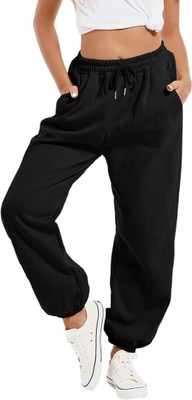 Daphne Maurier Solid Women Black Track Pants