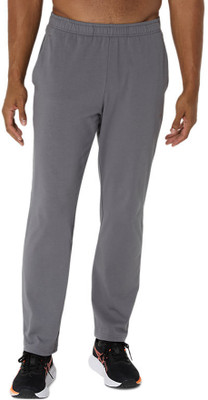 Asics Solid Men Grey Track Pants