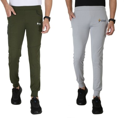 STAR THE VISION Solid Men Green, White Track Pants