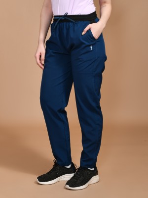 SKYKNIT Solid Women Blue Track Pants