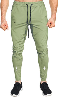 AVOLT Solid Men Light Green Track Pants