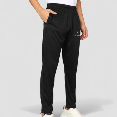 JAXONE Solid Men Black Track Pants