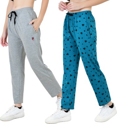 Deemed Solid, Printed Women Multicolor Track Pants