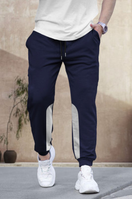 TRIPR Colorblock Men Blue Track Pants