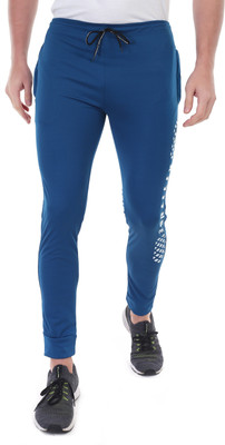 Mom's Cradle Solid, Self Design Men Blue Track Pants
