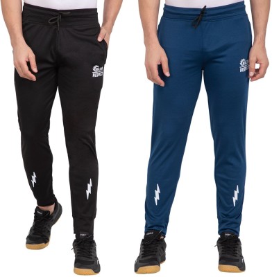 Ekom Printed Men Blue, Black Track Pants