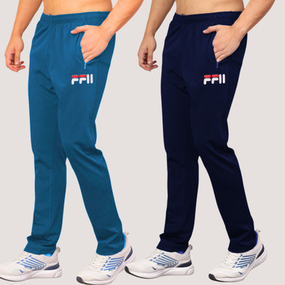 RK Costing Self Design Men Dark Blue, Blue Track Pants