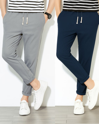 Fabrictown Solid Men Grey, Olive Track Pants