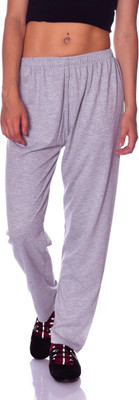 Weboasis Solid Women Grey Track Pants