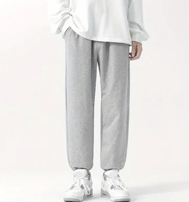 Dockstreet Solid Men Grey Track Pants
