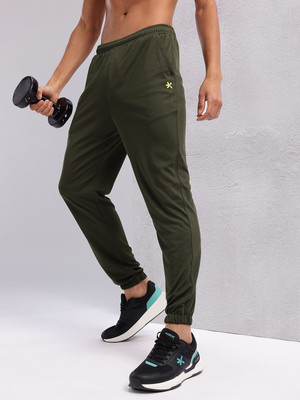 HRX by Hrithik Roshan Solid Men Green Track Pants