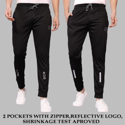 Anand Solid Men Black Track Pants