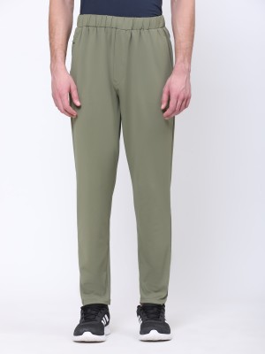 DIDA Solid Men Light Green Track Pants