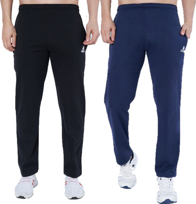 Diwazzo Solid Men Black, Blue Track Pants