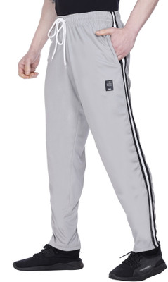 HVBK Striped Men Grey Track Pants