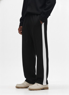 Dockstreet Striped Men Black Track Pants