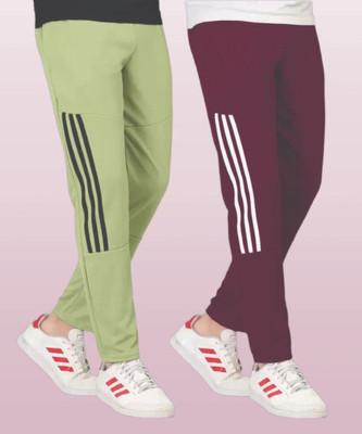 HouseOfCommon Solid Men Multicolor Track Pants