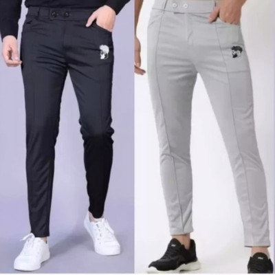 NG SPORTS Solid Men Grey, Black Track Pants