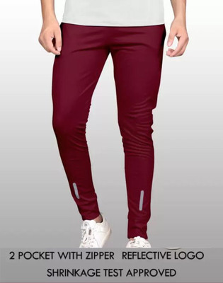 Selvia Solid Men Maroon Track Pants