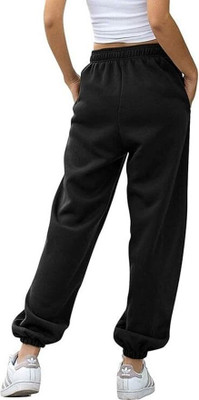 Dockstreet Loose Fit Women Black Trousers