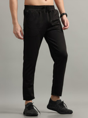 vastram fusion Solid Men Black Track Pants