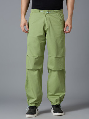 true colors of india Solid Men Light Green Track Pants