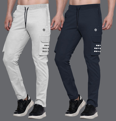 FLYZEN Solid Men Multicolor Track Pants