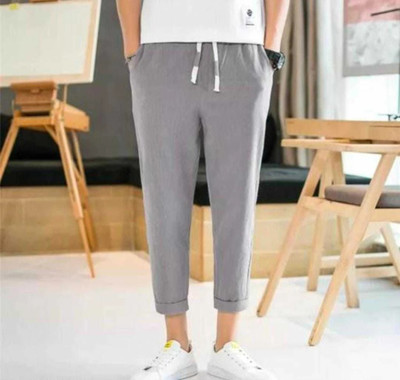 HoC Solid Men Grey Track Pants