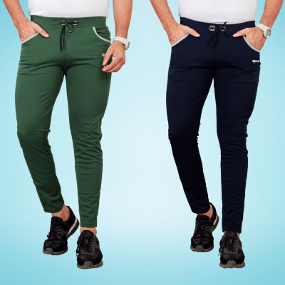 ROPETOX Solid Men Blue, Light Green Track Pants