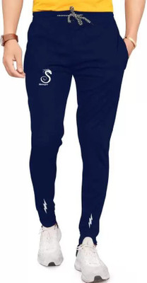 soniazeed Printed Men Blue Track Pants