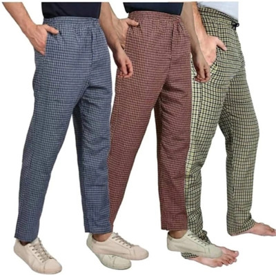 Barmunda Checkered Men Multicolor Track Pants