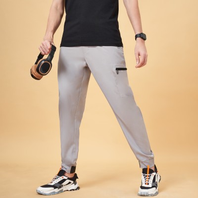 Ajile By Pantaloons Solid Men Grey Track Pants