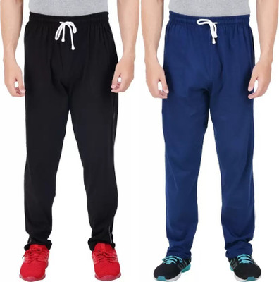Wrodss Solid Men Blue, Black Track Pants