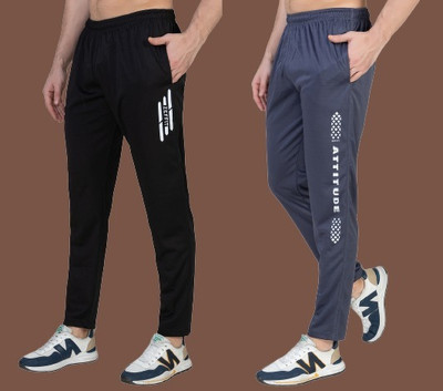 Zeffit Printed Men Black, Grey Track Pants