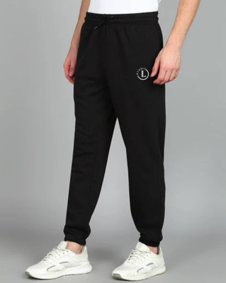 LOTHRIC Printed Men Black Track Pants