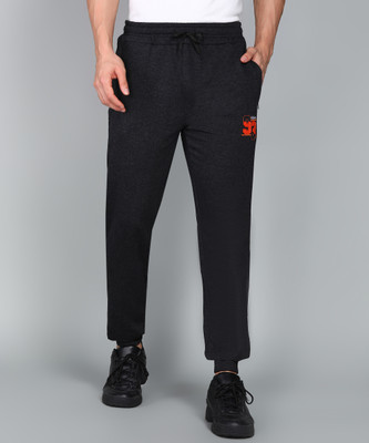 GYRFALCON Printed Men Black Track Pants