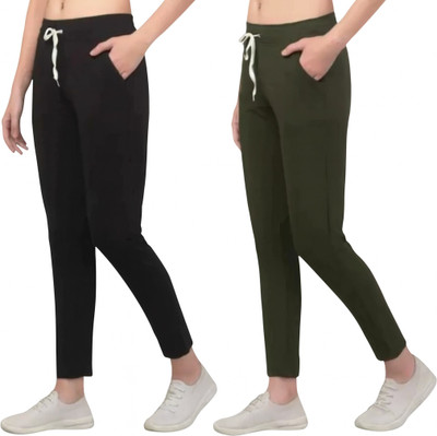Royal-E-Kashmir Solid Women Black, Green Track Pants