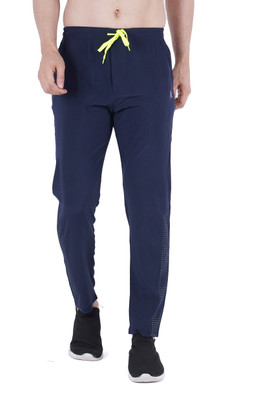 NAVYFIT Solid Men Dark Blue Track Pants