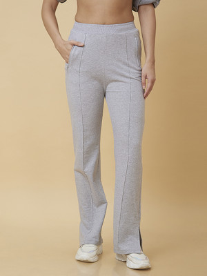 BEING HUMAN Solid Women Grey Track Pants