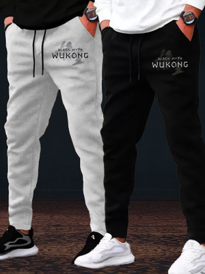 PKB garments Solid Men Black, Grey Track Pants