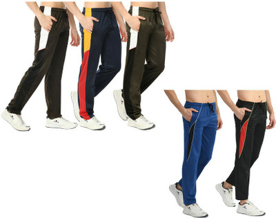 Indistar Striped Men Multicolor Track Pants