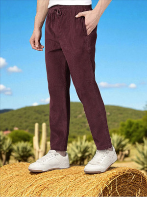 THE SARTHI FASHION TREND Self Design Men Maroon Track Pants