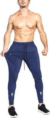 Z-DEVIL Solid Men Purple Track Pants