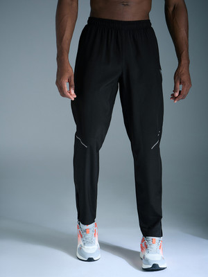 SG Solid Men Black Track Pants